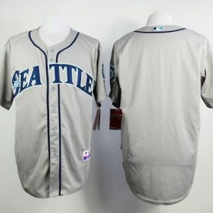 Seattle Mariners Blank Grey Cool Base Stitched MLB Jersey