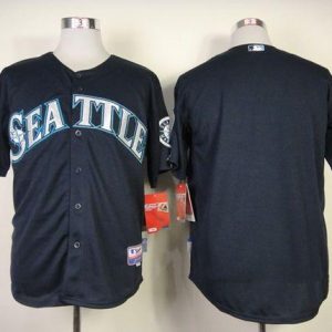 Seattle Mariners Blank Navy Blue Cool Base Stitched MLB Jersey