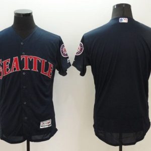 Seattle Mariners Blank Navy Blue Fashion Stars & Stripes Flexbase Stitched MLB Jersey