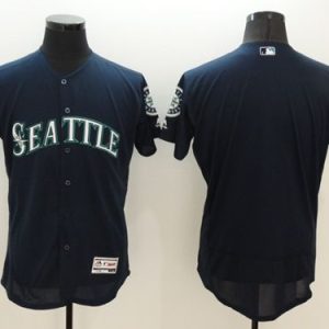 Seattle Mariners Blank Navy blue Flexbase Collection Stitched MLB Jersey