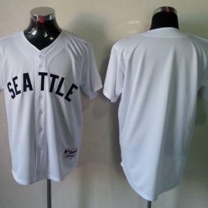 Seattle Mariners Blank White 1909 Turn Back The Clock Stitched MLB Jersey