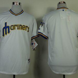 Seattle Mariners Blank White 1979 Turn Back The Clock Stitched MLB Jersey