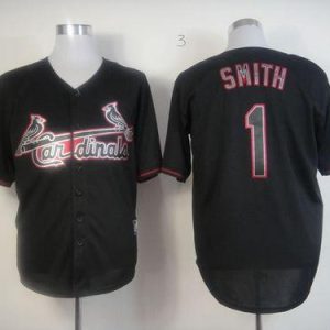 St. Louis Cardinals #1 Ozzie Smith Black Fashion Stitched MLB Jersey