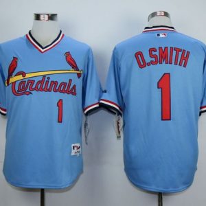 St. Louis Cardinals #1 Ozzie Smith Blue 1982 Turn Back The Clock Stitched MLB Jersey