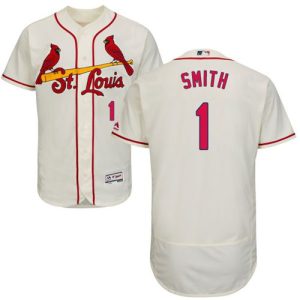 St. Louis Cardinals #1 Ozzie Smith Cream Flexbase Collection Stitched MLB Jersey