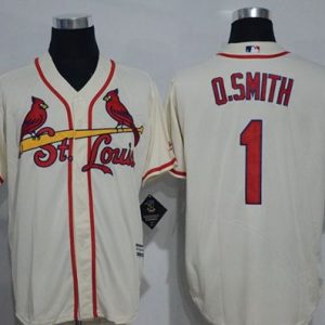 St. Louis Cardinals #1 Ozzie Smith Cream New Cool Base Stitched MLB Jersey