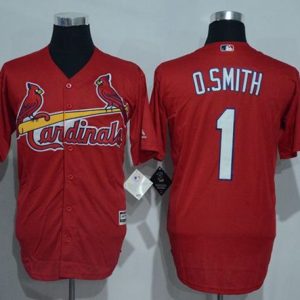 St. Louis Cardinals #1 Ozzie Smith Red New Cool Base Stitched MLB Jersey