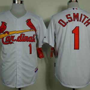 St. Louis Cardinals #1 Ozzie Smith White Cool Base Stitched MLB Jersey