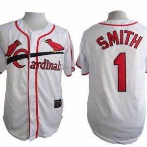 St. Louis Cardinals #1 Ozzie Smith White Cooperstown Throwback Stitched MLB Jersey