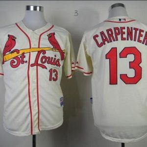 St. Louis Cardinals #13 Matt Carpenter Cream Cool Base Stitched MLB Jersey