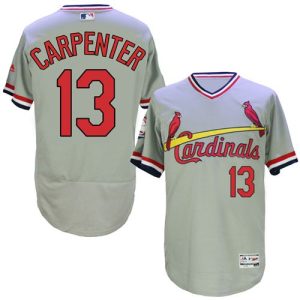 St. Louis Cardinals #13 Matt Carpenter Grey Flexbase Collection Cooperstown Stitched MLB Jersey