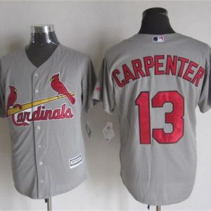 St. Louis Cardinals #13 Matt Carpenter Grey New Cool Base Stitched MLB Jersey