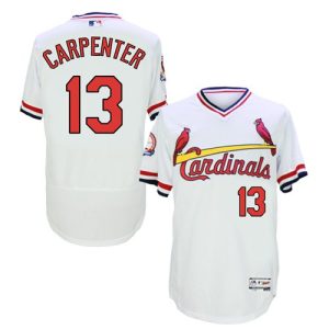 St. Louis Cardinals #13 Matt Carpenter White Flexbase Collection Cooperstown Stitched MLB Jersey