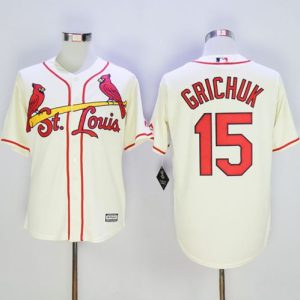 St. Louis Cardinals #15 Randal Grichuk Cream New Cool Base Stitched MLB Jersey