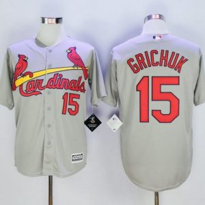 St. Louis Cardinals #15 Randal Grichuk Grey New Cool Base Stitched MLB Jersey