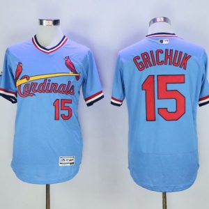 St. Louis Cardinals #15 Randal Grichuk Light Blue Flexbase Collection Cooperstown Stitched MLB Jersey