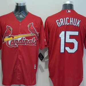 St. Louis Cardinals #15 Randal Grichuk Red New Cool Base Stitched MLB Jersey