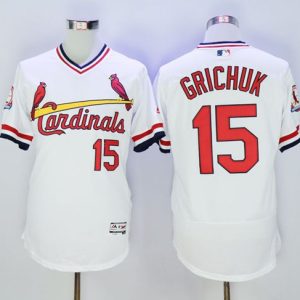 St. Louis Cardinals #15 Randal Grichuk White Flexbase Collection Cooperstown Stitched MLB Jersey