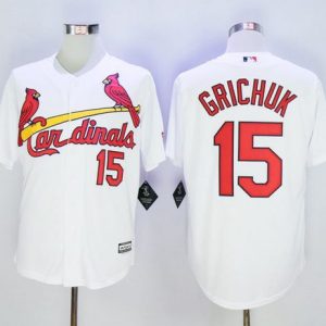 St. Louis Cardinals #15 Randal Grichuk White New Cool Base Stitched MLB Jersey