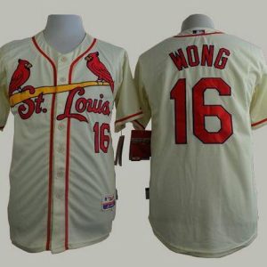 St. Louis Cardinals #16 Kolten Wong Cream Cool Base Stitched MLB Jersey