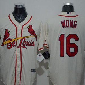 St. Louis Cardinals #16 Kolten Wong Cream New Cool Base Stitched MLB Jersey