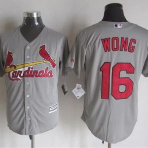 St. Louis Cardinals #16 Kolten Wong Grey New Cool Base Stitched MLB Jersey