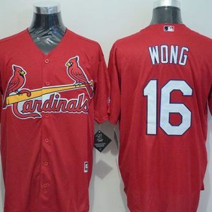 St. Louis Cardinals #16 Kolten Wong Red New Cool Base Stitched MLB Jersey