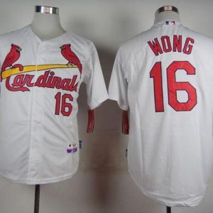 St. Louis Cardinals #16 Kolten Wong White Cool Base Stitched MLB Jersey