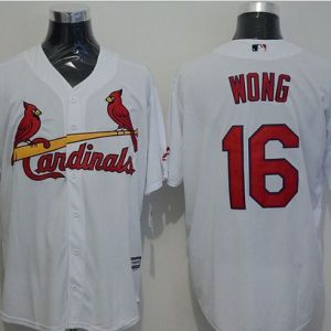 St. Louis Cardinals #16 Kolten Wong White New Cool Base Stitched MLB Jersey