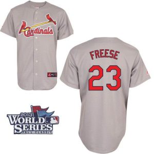 St. Louis Cardinals #23 David Freese Grey Cool Base 2013 World Series Patch Stitched MLB Jersey