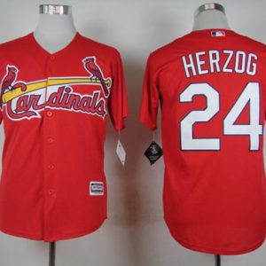 St. Louis Cardinals #24 Whitey Herzog Red New Cool Base Stitched MLB Jersey