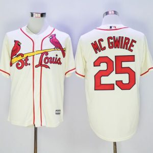 St. Louis Cardinals #25 Mark McGwire Cream New Cool Base Stitched MLB Jersey