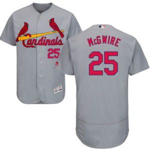 St. Louis Cardinals #25 Mark McGwire Grey Flexbase Collection Stitched MLB Jersey