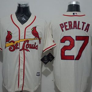 St. Louis Cardinals #27 Jhonny Peralta Cream New Cool Base Stitched MLB Jersey