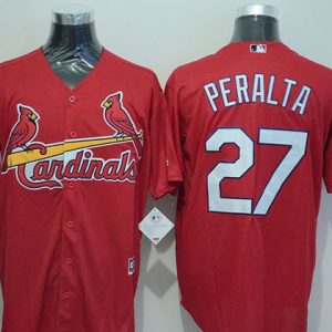 St. Louis Cardinals #27 Jhonny Peralta Red New Cool Base Stitched MLB Jersey