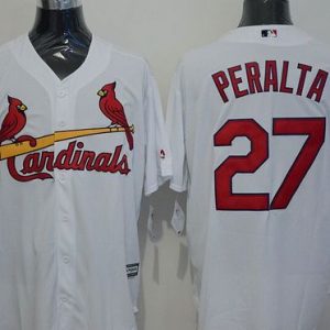 St. Louis Cardinals #27 Jhonny Peralta White New Cool Base Stitched MLB Jersey