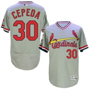 St. Louis Cardinals #30 Orlando Cepeda Grey Flexbase Collection Cooperstown Stitched MLB Jersey