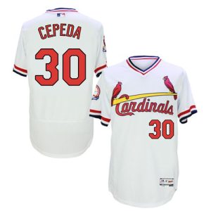 St. Louis Cardinals #30 Orlando Cepeda White Flexbase Collection Cooperstown Stitched MLB Jersey