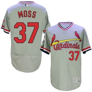 St. Louis Cardinals #37 Brandon Moss Grey Flexbase Collection Cooperstown Stitched MLB Jersey