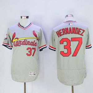 St. Louis Cardinals #37 Keith Hernandez Grey Flexbase Collection Cooperstown Stitched MLB Jersey