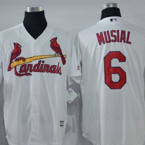 St. Louis Cardinals #6 Stan Musial White New Cool Base Stitched MLB Jersey