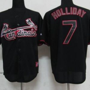 St. Louis Cardinals #7 Matt Holliday Black Fashion Stitched MLB Jersey