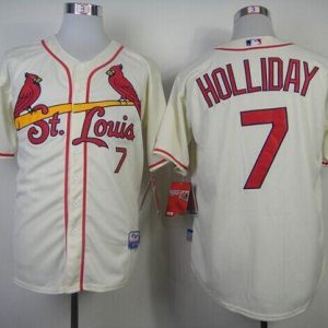 St. Louis Cardinals #7 Matt Holliday Cream Cool Base Stitched MLB Jersey