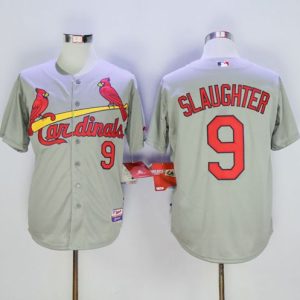 St. Louis Cardinals #9 Enos Slaughter Grey Cool Base Stitched MLB Jersey