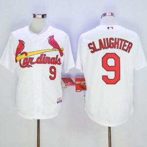 St. Louis Cardinals #9 Enos Slaughter White Cool Base Stitched MLB Jersey