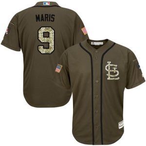 St. Louis Cardinals #9 Roger Maris Green Salute to Service Stitched MLB Jersey