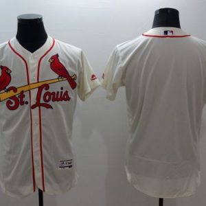 St. Louis Cardinals Blank Cream Flexbase Collection Stitched MLB Jersey