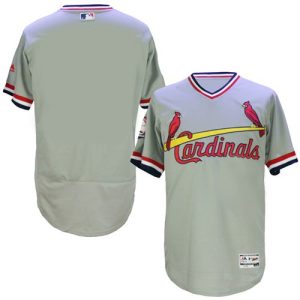 St. Louis Cardinals Blank Grey Flexbase Collection Cooperstown Stitched MLB Jersey