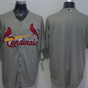 St. Louis Cardinals Blank Grey New Cool Base Stitched MLB Jersey