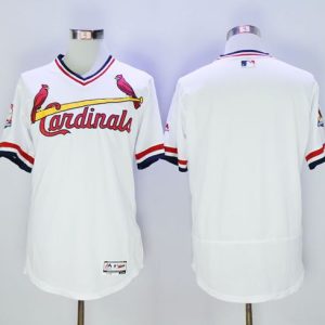 St. Louis Cardinals Blank White Flexbase Collection Cooperstown Stitched MLB Jersey